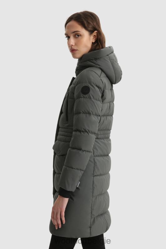 Gore-tex infinium tacony lange parka Woolrich vrouwen 8TTN0355 grijze schaduw kleding
