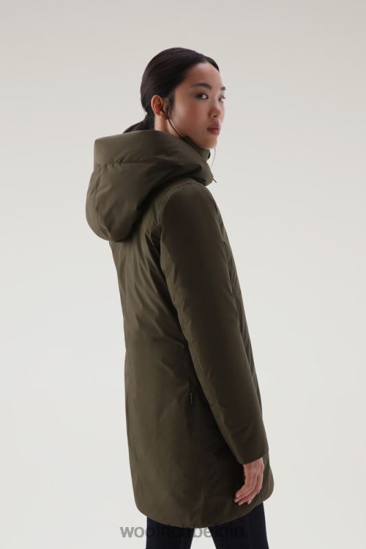 Gore-tex waterdichte Marshall-parka Woolrich vrouwen 8TTN0340 donkergroen kleding