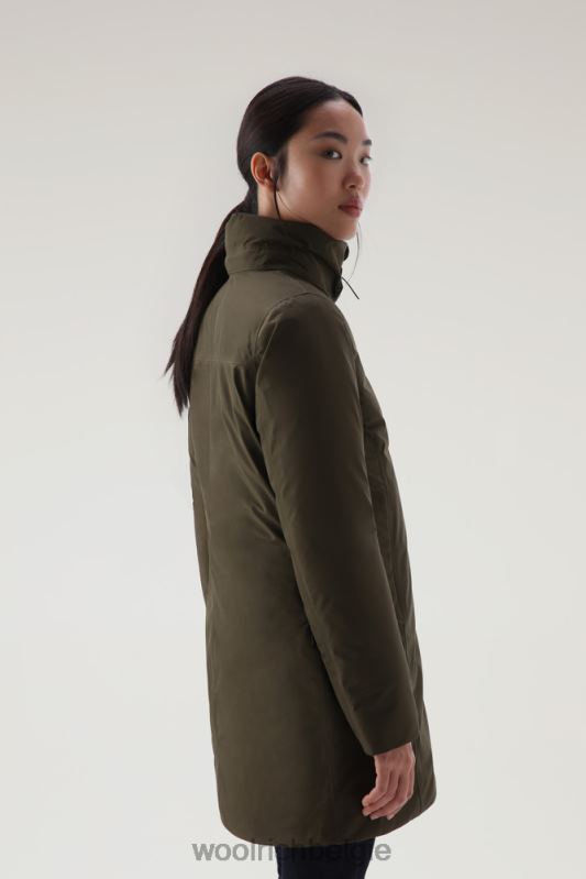 Gore-tex waterdichte Marshall-parka Woolrich vrouwen 8TTN0340 donkergroen kleding