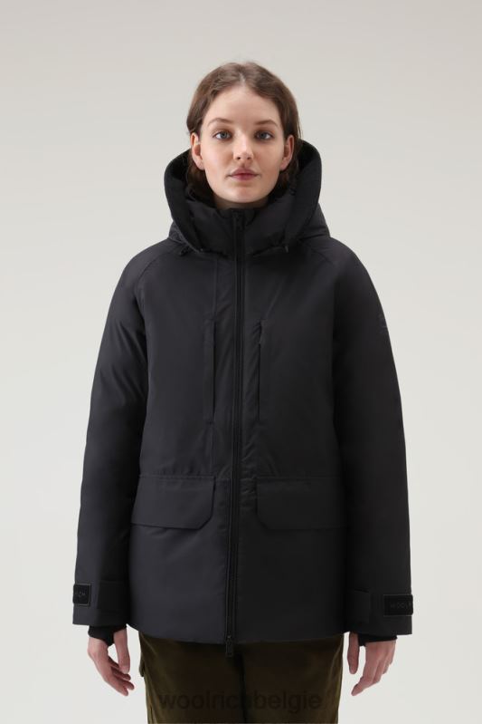Harveys waterdichte jas in pertex revolve Woolrich vrouwen 8TTN0211 zwart kleding