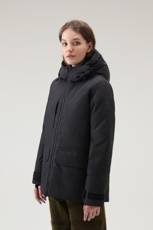 Harveys waterdichte jas in pertex revolve Woolrich vrouwen 8TTN0211 zwart kleding