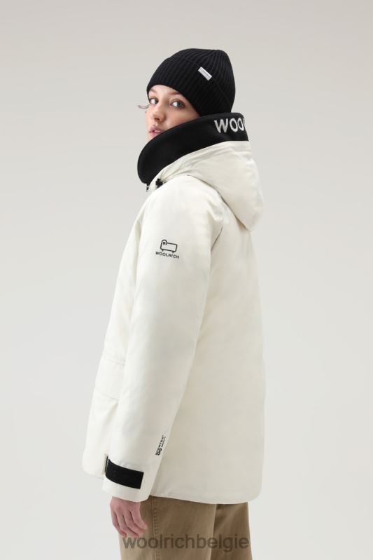 Harveys waterdichte jas in pertex revolve Woolrich vrouwen 8TTN0250 melkachtige crème kleding