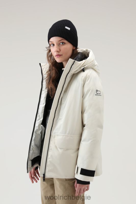 Harveys waterdichte jas in pertex revolve Woolrich vrouwen 8TTN0250 melkachtige crème kleding