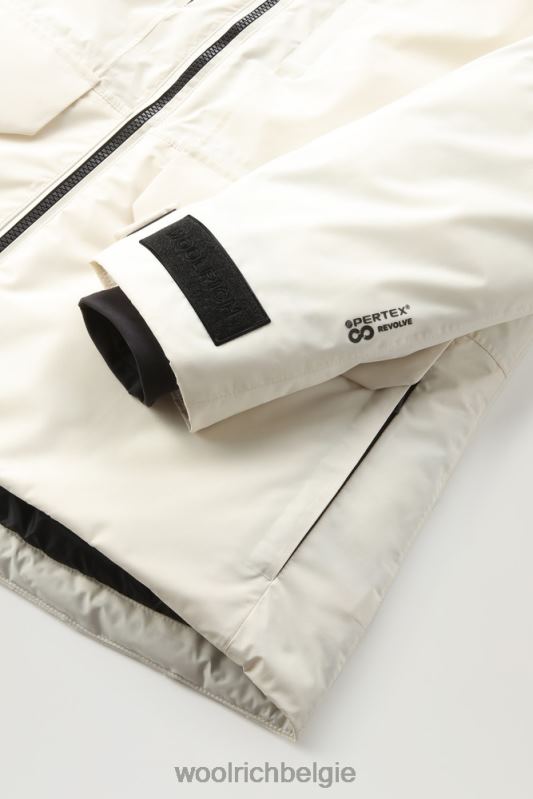 Harveys waterdichte jas in pertex revolve Woolrich vrouwen 8TTN0250 melkachtige crème kleding