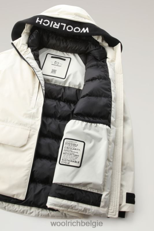 Harveys waterdichte jas in pertex revolve Woolrich vrouwen 8TTN0250 melkachtige crème kleding