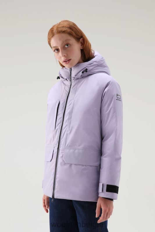 Harveys waterdichte jas in pertex revolve Woolrich vrouwen 8TTN0261 lila dageraad kleding