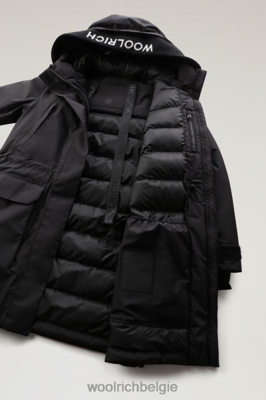 Harveys waterdichte parka in pertex revolve Woolrich vrouwen 8TTN0212 zwart kleding