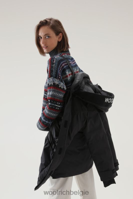 Harveys waterdichte parka in pertex revolve Woolrich vrouwen 8TTN0212 zwart kleding