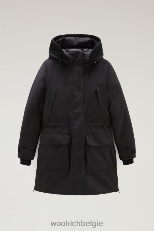 Harveys waterdichte parka in pertex revolve Woolrich vrouwen 8TTN0212 zwart kleding