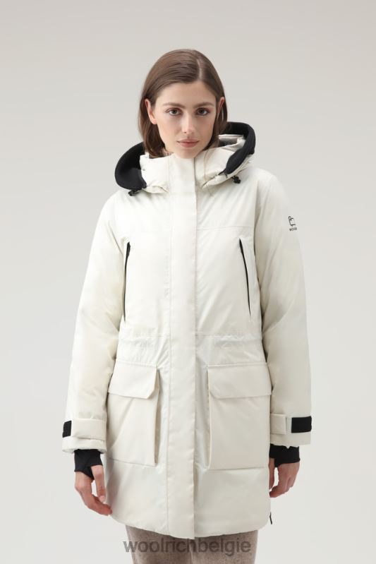 Harveys waterdichte parka in pertex revolve Woolrich vrouwen 8TTN0226 melkachtige crème kleding