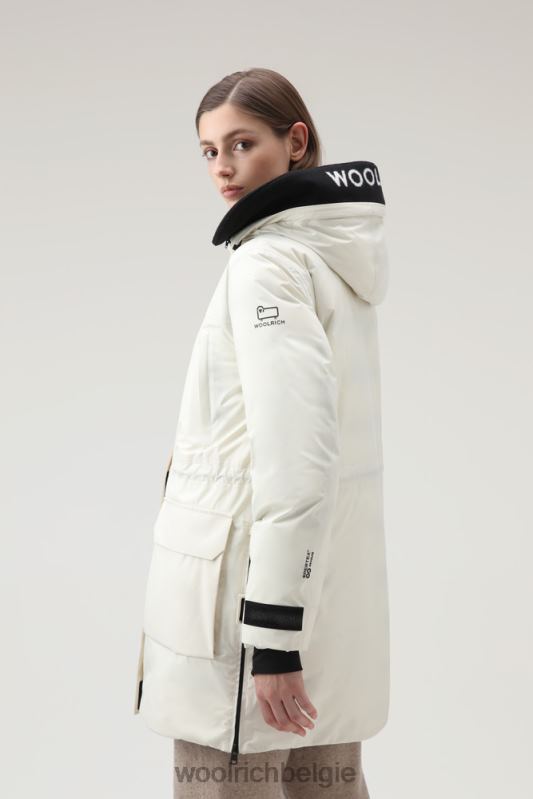 Harveys waterdichte parka in pertex revolve Woolrich vrouwen 8TTN0226 melkachtige crème kleding