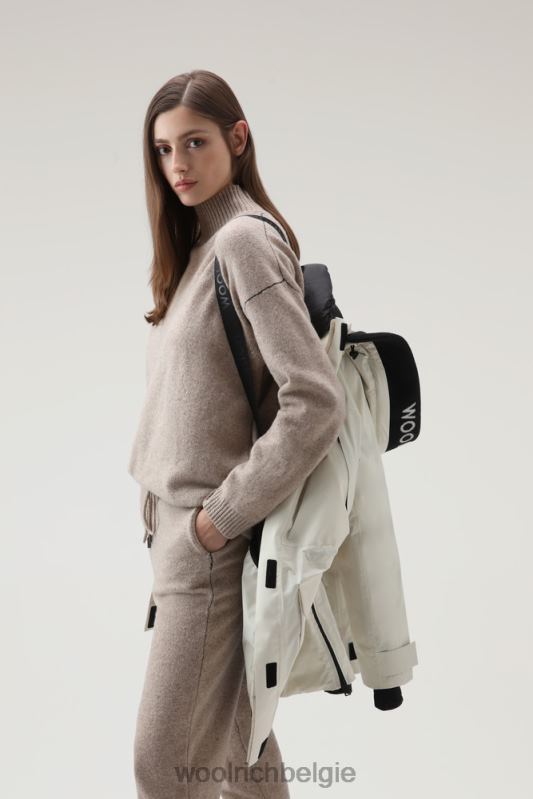 Harveys waterdichte parka in pertex revolve Woolrich vrouwen 8TTN0226 melkachtige crème kleding