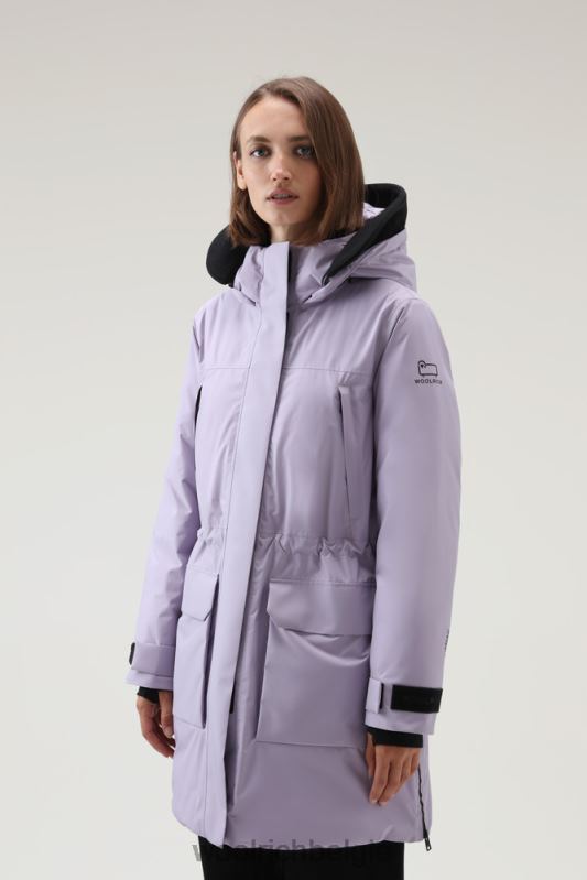 Harveys waterdichte parka in pertex revolve Woolrich vrouwen 8TTN0259 lila dageraad kleding