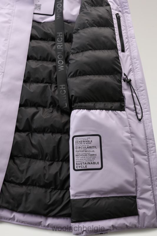 Harveys waterdichte parka in pertex revolve Woolrich vrouwen 8TTN0259 lila dageraad kleding