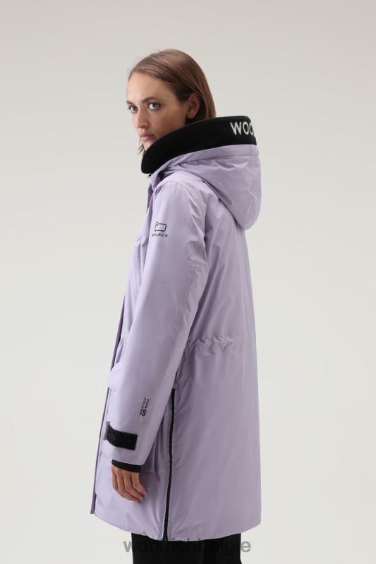 Harveys waterdichte parka in pertex revolve Woolrich vrouwen 8TTN0259 lila dageraad kleding