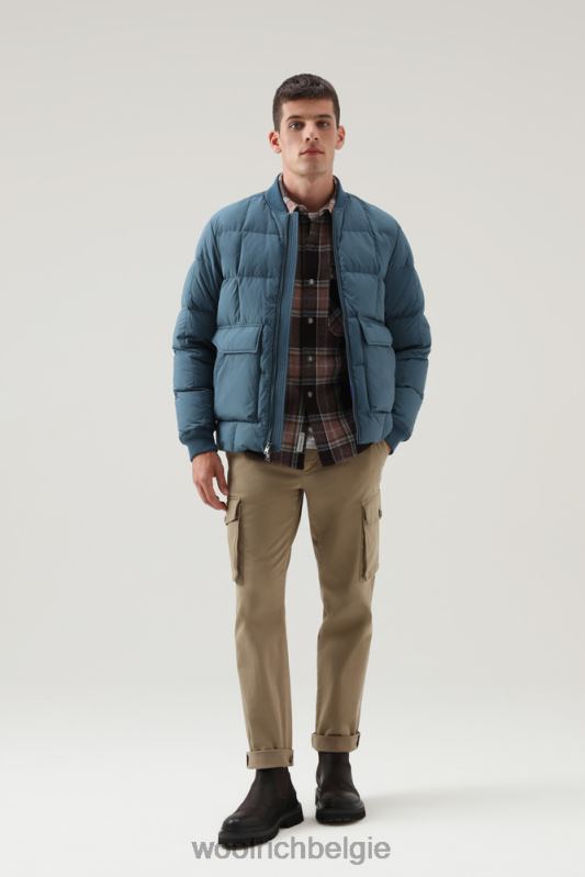 Heritage-terreinbommenwerper van taslan-nylon Woolrich Heren 8TTN0645 blauw meer kleding
