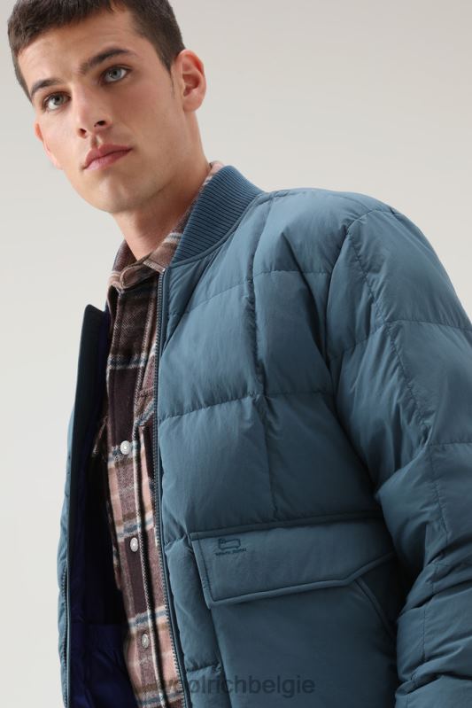 Heritage-terreinbommenwerper van taslan-nylon Woolrich Heren 8TTN0645 blauw meer kleding