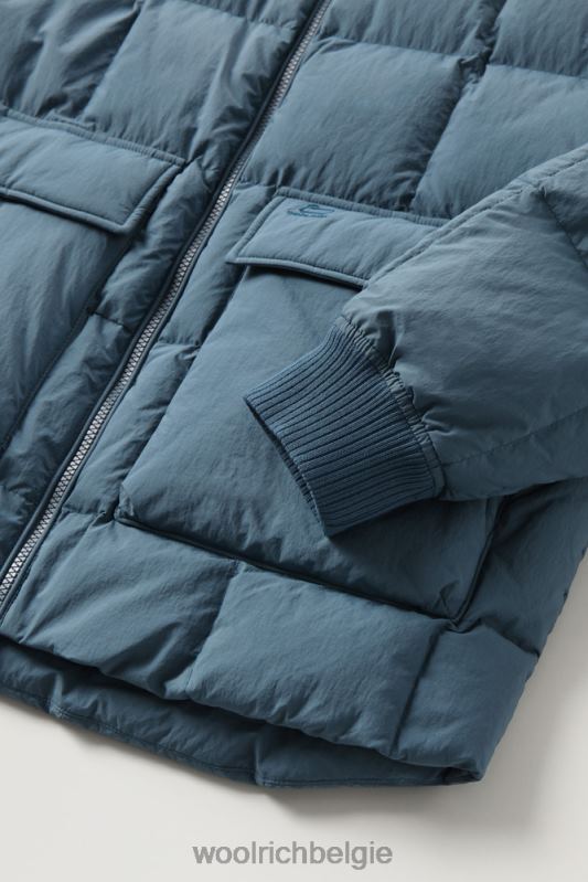 Heritage-terreinbommenwerper van taslan-nylon Woolrich Heren 8TTN0645 blauw meer kleding