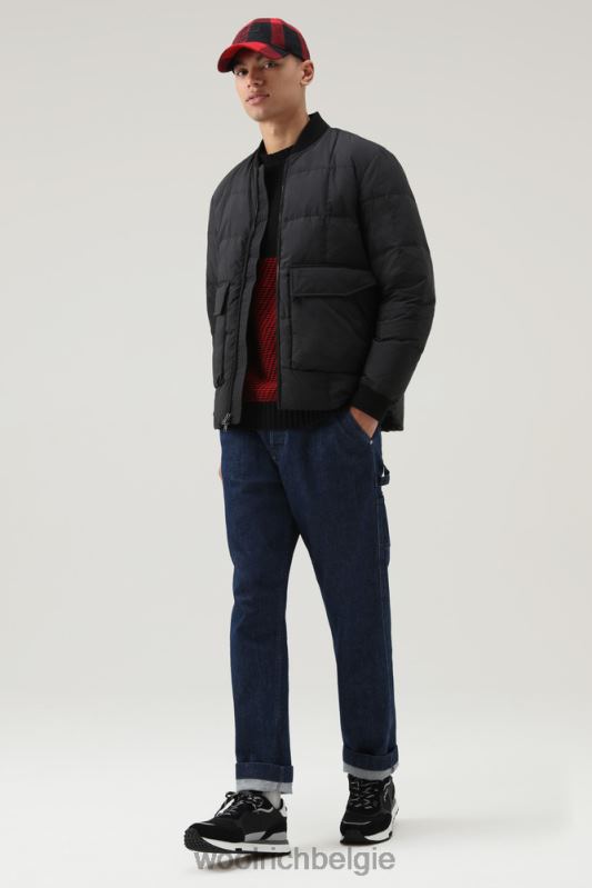 Heritage-terreinbommenwerper van taslan-nylon Woolrich Heren 8TTN0659 zwart kleding