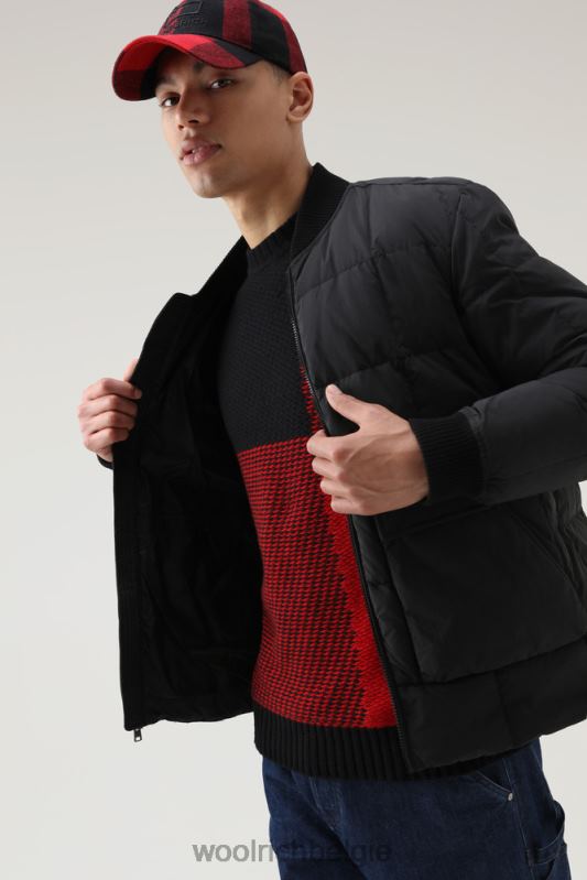 Heritage-terreinbommenwerper van taslan-nylon Woolrich Heren 8TTN0659 zwart kleding