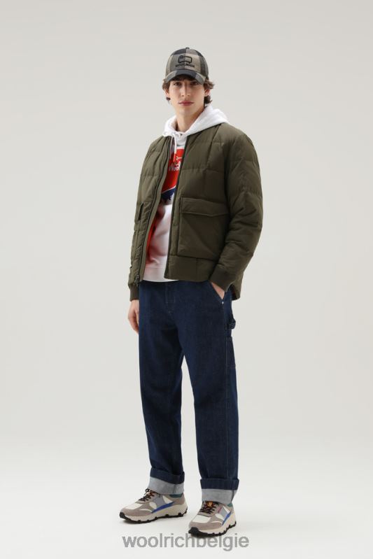 Heritage-terreinbommenwerper van taslan-nylon Woolrich Heren 8TTN0732 donkergroen kleding