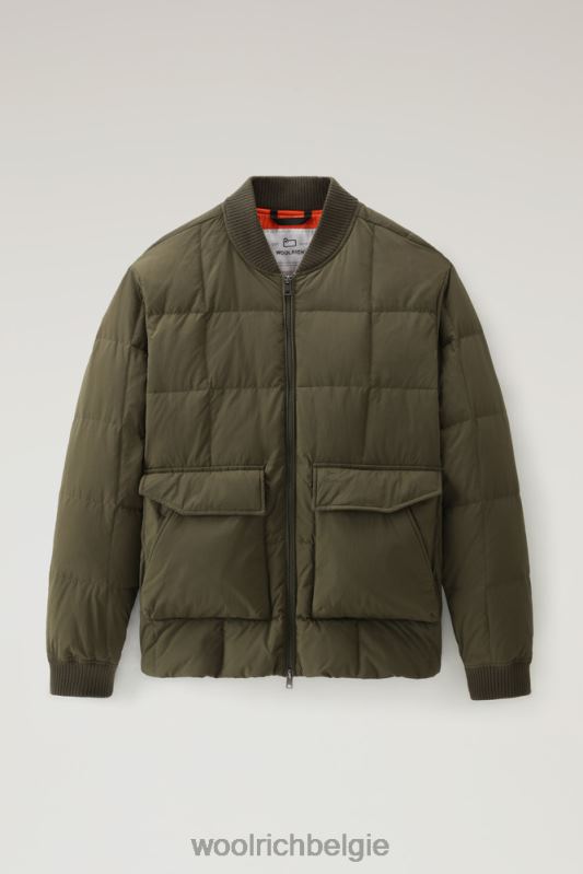 Heritage-terreinbommenwerper van taslan-nylon Woolrich Heren 8TTN0732 donkergroen kleding