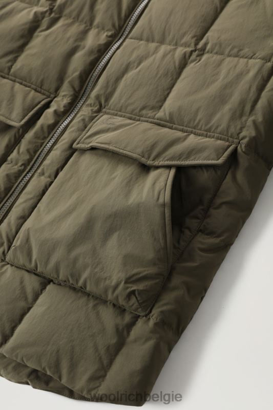 Heritage-terreinbommenwerper van taslan-nylon Woolrich Heren 8TTN0732 donkergroen kleding