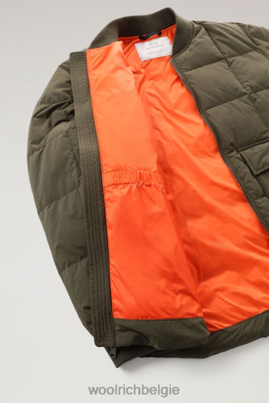 Heritage-terreinbommenwerper van taslan-nylon Woolrich Heren 8TTN0732 donkergroen kleding