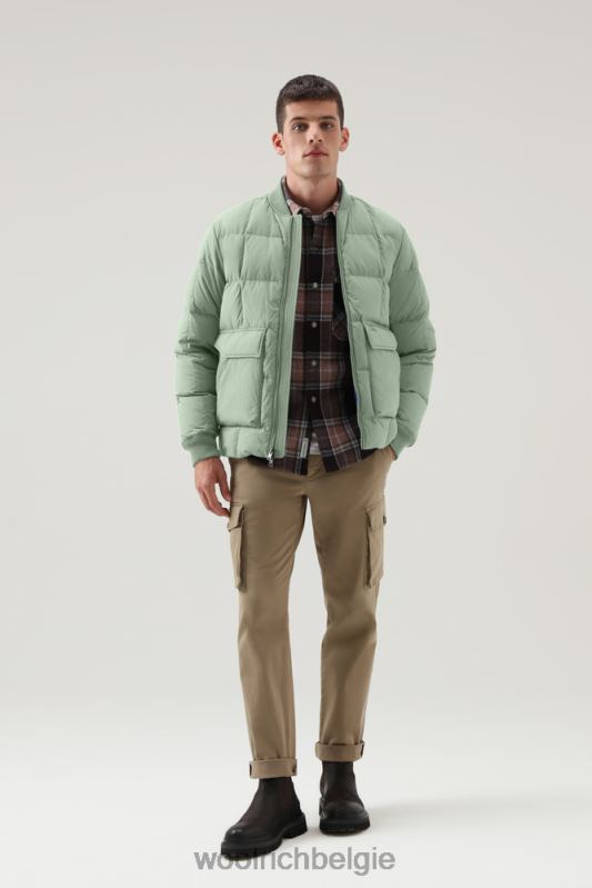 Heritage-terreinbommenwerper van taslan-nylon Woolrich Heren 8TTN0733 woestijn salie kleding