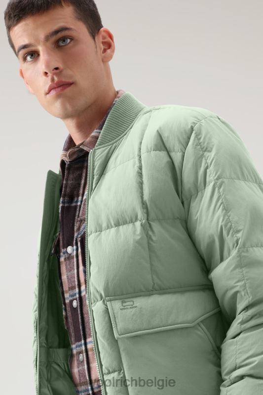 Heritage-terreinbommenwerper van taslan-nylon Woolrich Heren 8TTN0733 woestijn salie kleding
