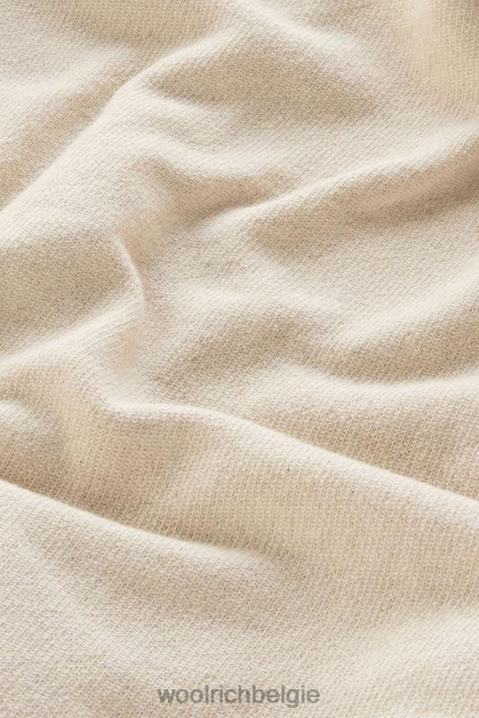 Hoodie met volledige ritssluiting van een katoen-linnenmix Woolrich vrouwen 8TTN014 strandzand kleding