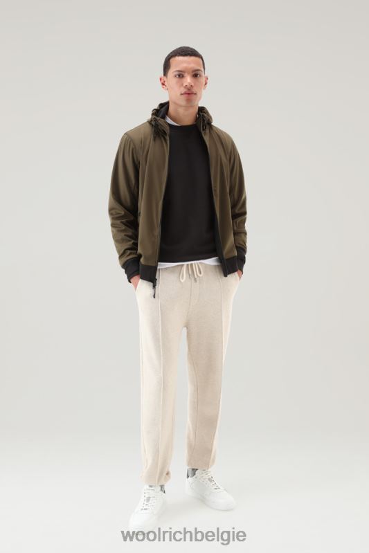 Hoodie met volledige ritssluiting van softshell Woolrich Heren 8TTN0590 donkergroen kleding