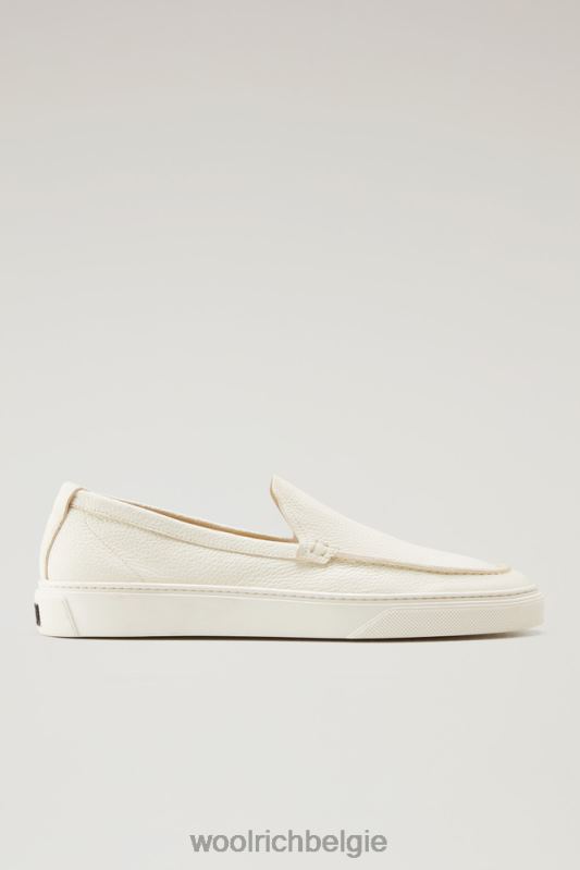 Instaploafers van leer Woolrich Heren 8TTN0622 slagroom schoenen