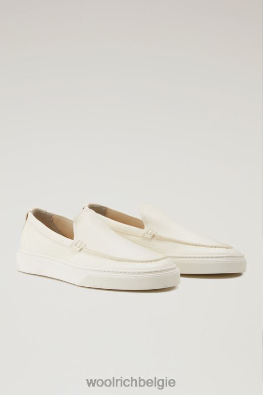 Instaploafers van leer Woolrich Heren 8TTN0622 slagroom schoenen