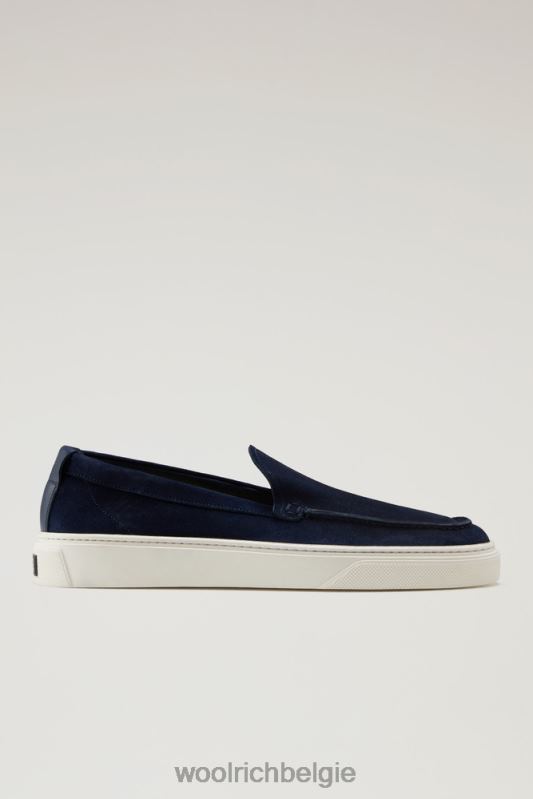 Instaploafers van suède Woolrich Heren 8TTN0432 blauw schoenen