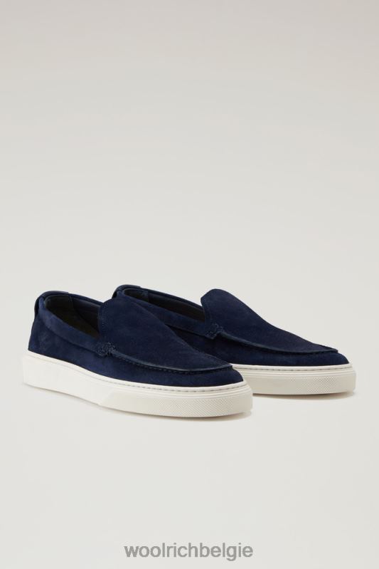 Instaploafers van suède Woolrich Heren 8TTN0432 blauw schoenen