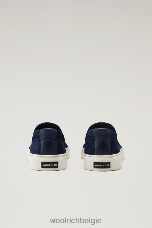 Instaploafers van suède Woolrich Heren 8TTN0432 blauw schoenen