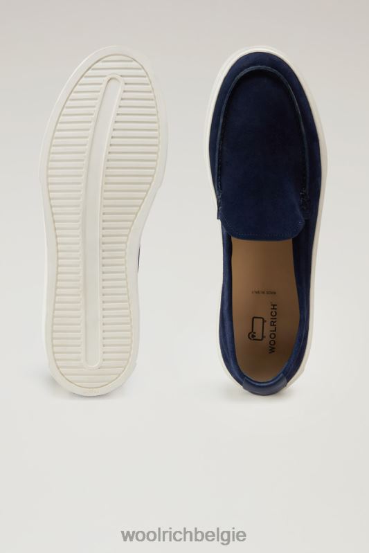Instaploafers van suède Woolrich Heren 8TTN0432 blauw schoenen