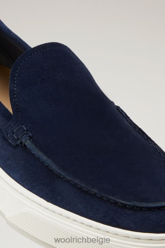 Instaploafers van suède Woolrich Heren 8TTN0432 blauw schoenen