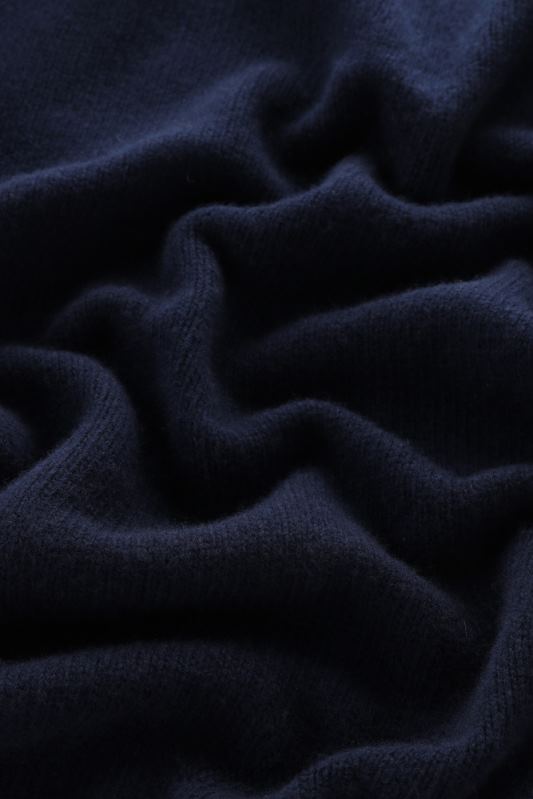 Kabelgebreide ronde hals van scheerwol Woolrich Heren 8TTN0700 Melton blauw kleding
