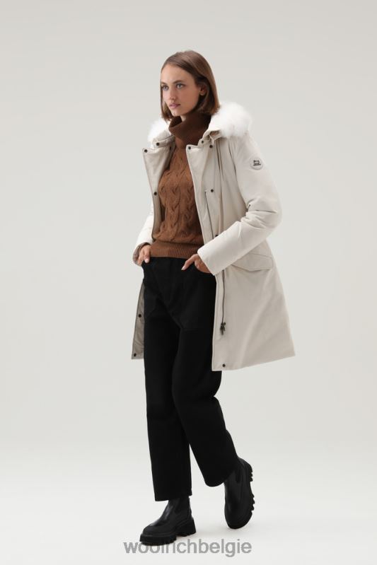 Kasjmier kabelgebreide coltrui Woolrich vrouwen 8TTN0269 donkere kameel kleding
