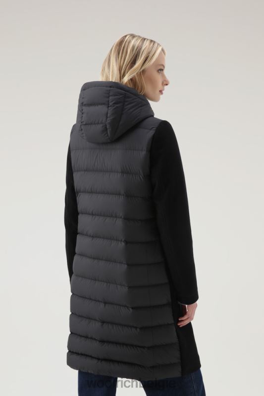 Kuna-parka van een mix van wol en kasjmier Woolrich vrouwen 8TTN0236 zwart kleding