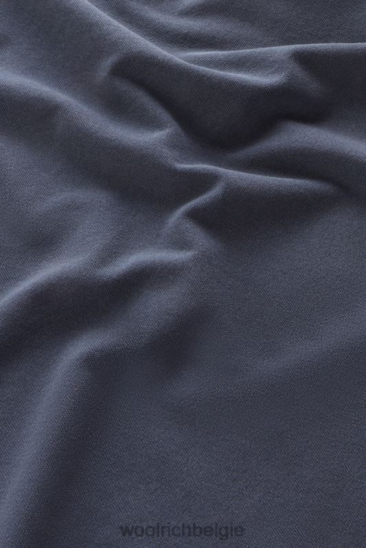 Mackinack-polo van kledingstuk-dye stretchkatoenen piquet Woolrich Heren 8TTN0783 Melton blauw kleding