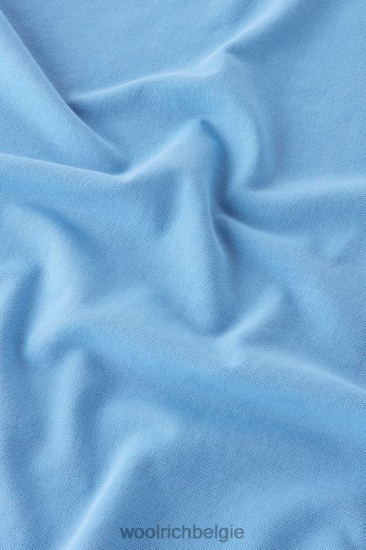 Mackinack-polo van kledingstuk-dye stretchkatoenen piquet Woolrich Heren 8TTN0789 klokje blauw kleding