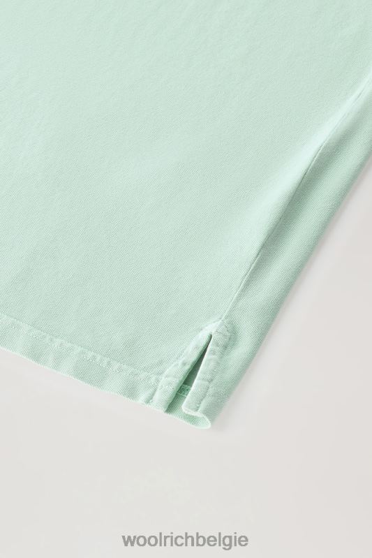Mackinack-polo van kledingstuk-dye stretchkatoenen piquet Woolrich Heren 8TTN0791 haven groen kleding
