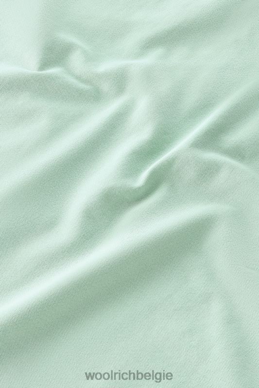 Mackinack-polo van kledingstuk-dye stretchkatoenen piquet Woolrich Heren 8TTN0791 haven groen kleding