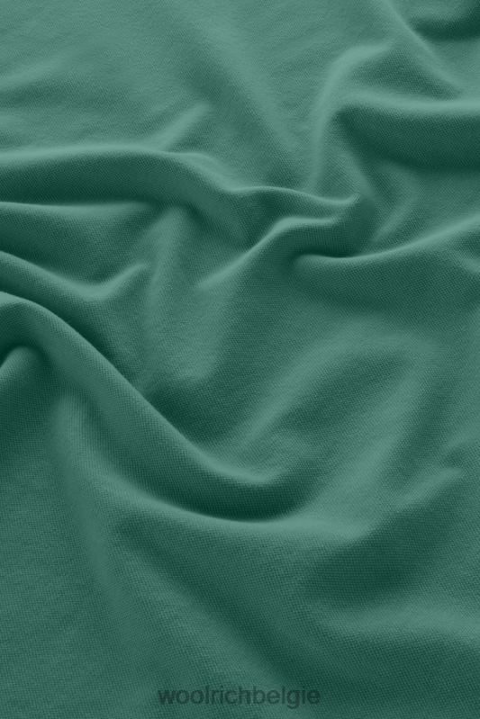 Mackinack-polo van kledingstuk-dye stretchkatoenen piquet Woolrich Heren 8TTN0792 groenblijvend kleding