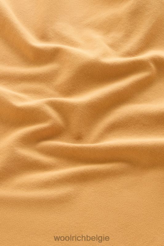 Mackinack-polo van kledingstuk-dye stretchkatoenen piquet Woolrich Heren 8TTN0794 vuur geel kleding
