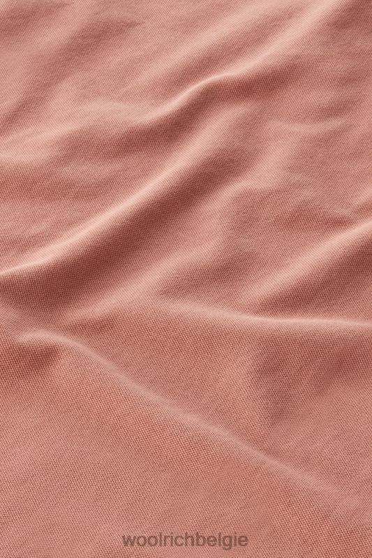 Mackinack-polo van kledingstuk-dye stretchkatoenen piquet Woolrich Heren 8TTN0803 warme bruine heide kleding