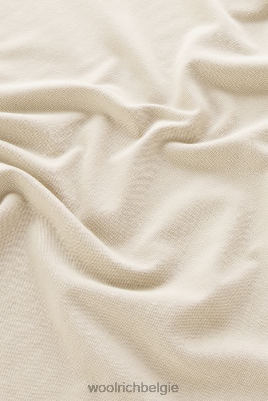 Mackinack-polo van kledingstuk-dye stretchkatoenen piquet Woolrich Heren 8TTN0810 melkachtige crème kleding